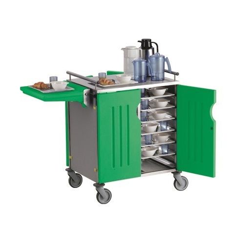 Chariot Gastro Inox 2 compartiments Vert - Saint Romain - Henri Julien