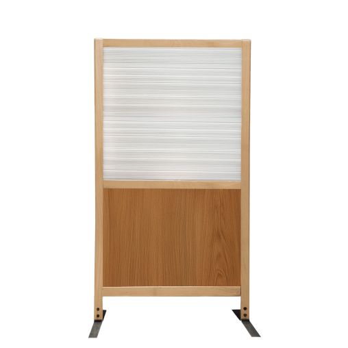 Claustra droit URBAN Hêtre verni et polycarbonate 80xh140cm - Henri Julien