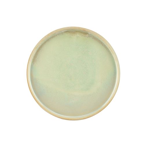 Assiette plate STRUCTO TURQUOISE Ø240mm Porcelaine Turquoise - Henri Julien