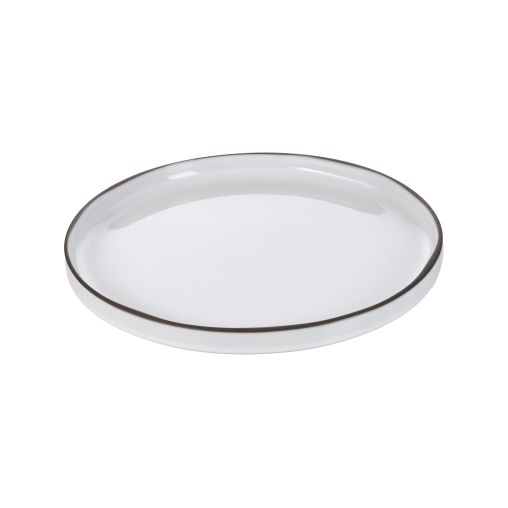 Assiette plate CARACTÈRE Ø280mm Céramique Blanc et Noir - Henri Julien