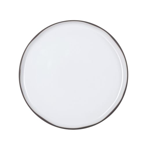 Assiette plate CARACTÈRE Ø280mm Céramique Blanc et Noir - Henri Julien