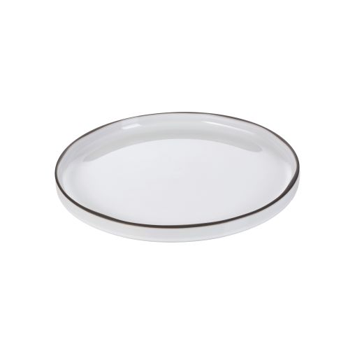 Assiette plate CARACTÈRE Ø260mm Céramique Blanc et Noir - Henri Julien