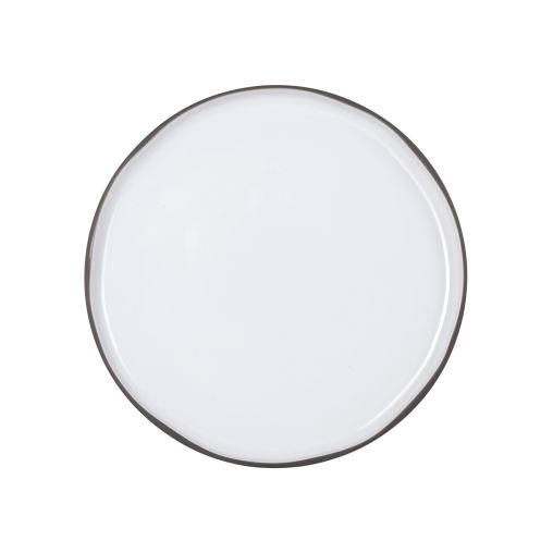 Assiette plate CARACTÈRE Ø260mm Céramique Blanc et Noir - Henri Julien