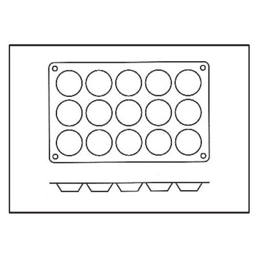 Moule 15 Tartelettes silicone - Henri Julien