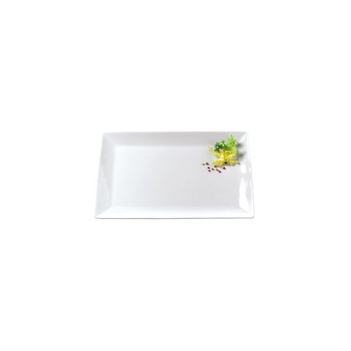 Assiette Plate Rectangle DÉLICES 325x150mm Porcelaine Blanc - Henri Julien