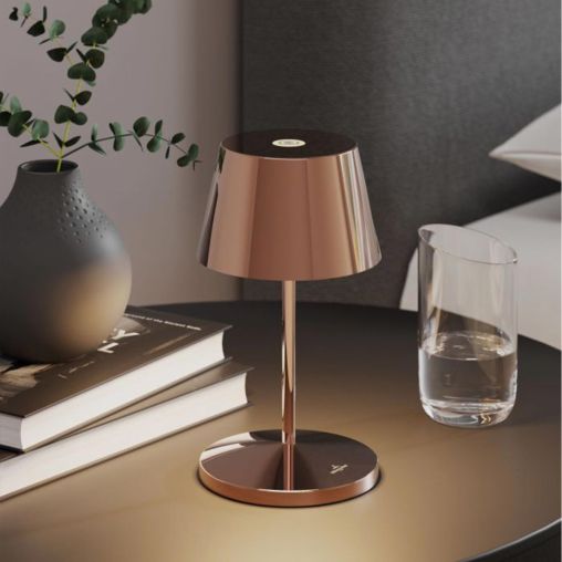 Lampe de table LED SEOUL Aluminium Ø11xh20cm Or rose - Henri Julien