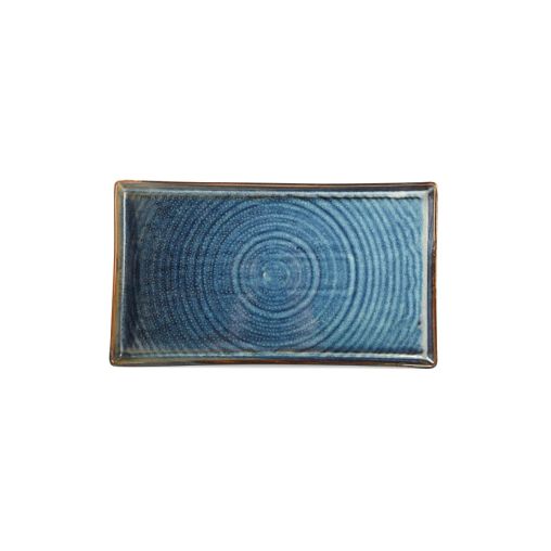 Assiette plate rectangulaire LINE 220x120mm Porcelaine Blue - Henri Julien