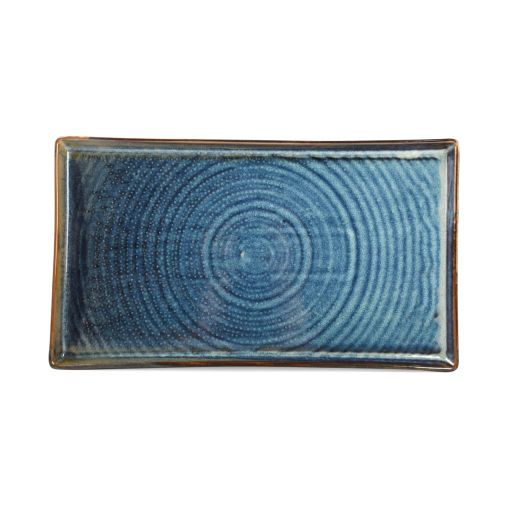 Plat de service rectangulaire LINE 300x170mm Blue - Henri Julien