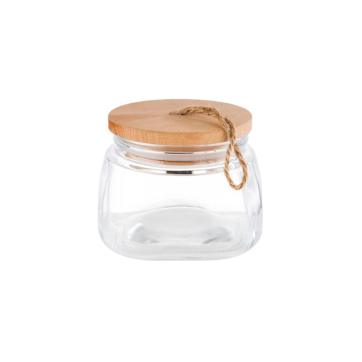 Bocal verre + couvercle bois WOODY 1L - APS - Henri Julien