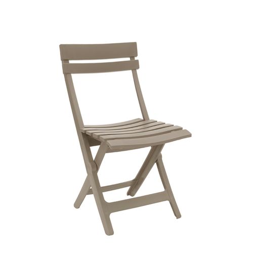 Chaise pliante SQUARE Polypropylène 42x50xh80cm Taupe - Grosfillex - Henri Julien