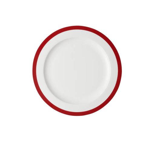 Assiette Plate '500' Mélamine Ø222mm Aile Rouge - Henri Julien