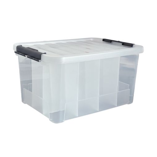 Boîte de rangement XL 12 cases avec couvercle CLIP'BOX 440x310x230mm Polypropylène - Henri Julien