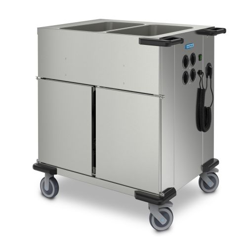 Chariot Bain-Marie chauffant 2 cuves + 2 étuves Hupfer - Henri Julien