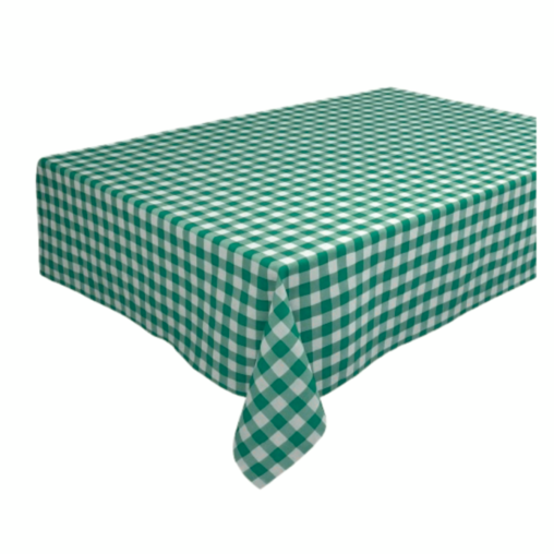 Nappe tissu Ronde ø150cm Carreaux Vert - Henri Julien
