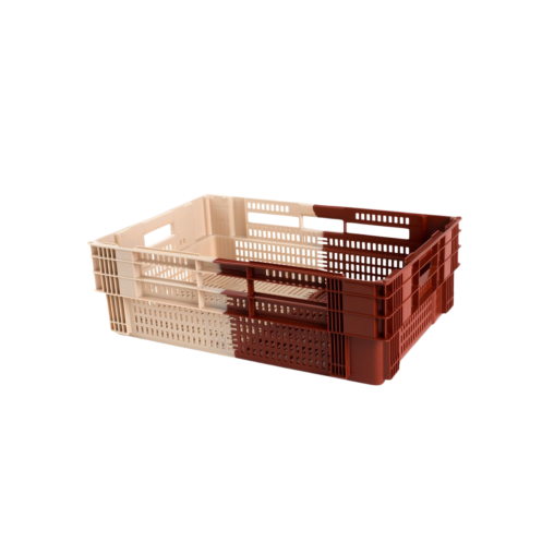 Bac Gerbable Emboîtable Bicolore Brun Rouge / Beige - Henri Julien