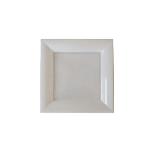 180 Assiettes carrées Square 'PS' Blanc 220x220 - Henri Julien