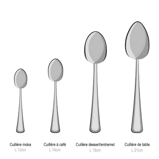 Cuillère à Entremet UNI Inox 18/0 Épaisseur 16 - Henri Julien