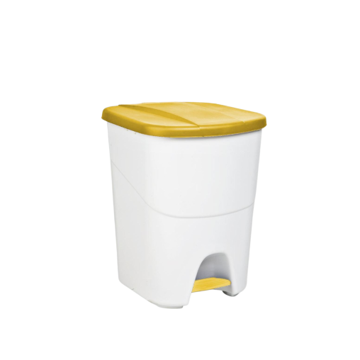 Poubelle Pronet 40L Couvercle Jaune - Prix en baisse - Henri Julien