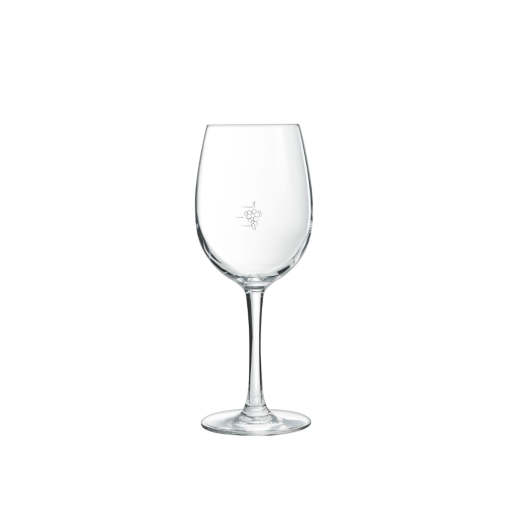 Verre à pied Cabernet Tulipe 35cl gravure Grappe - 3 lignes de contenance - Chef & Sommelier - Henri Julien