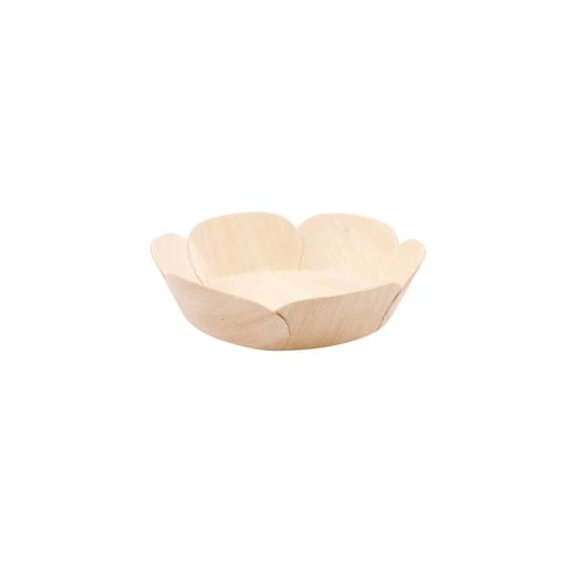 50 Barquettes fleur WOOD Ø110xh30mm Bois - Henri Julien