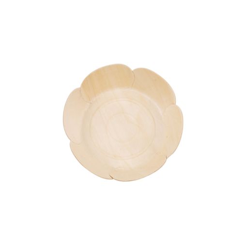 50 Barquettes fleur WOOD Ø110xh30mm Bois - Henri Julien