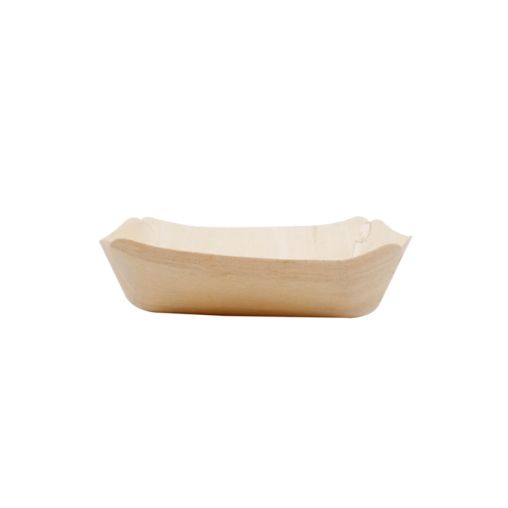 50 Barquettes rectangles WOOD 150x117xh15mm Bois - Henri Julien