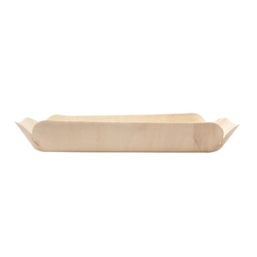 50 Barquettes rectangles WOOD 225x115xh30mm Bois - Henri Julien