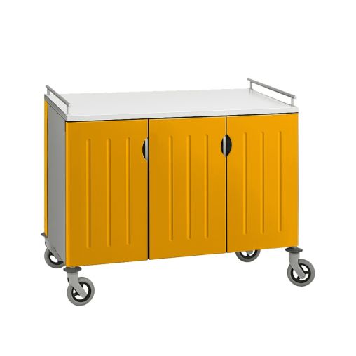 Chariot inox 6 portes 3 compartiments GN1/1 Miel - Henri Julien