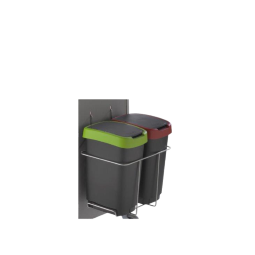 Poubelle Chariot monobloc DOUBLE pour chariot Saint Romain - Henri Julien