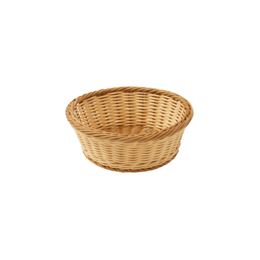 Corbeille bicolore Ø180xh60mm Corde Polypropylène Beige et marron - Henri Julien