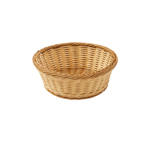 Corbeille bicolore Ø230xh60mm Corde Polypropylène Beige et marron - Henri Julien