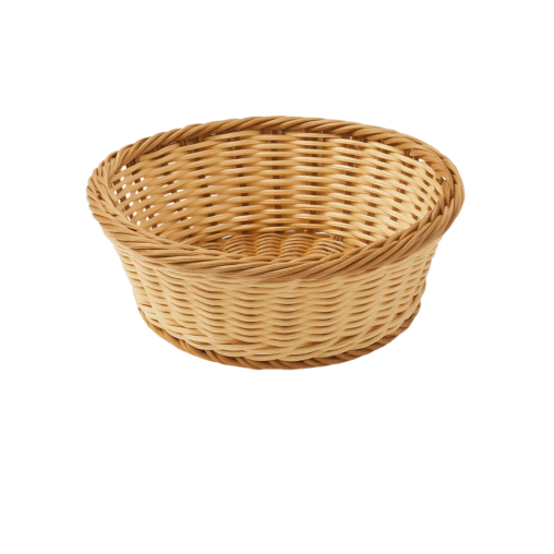 Corbeille bicolore Ø250xh60mm Corde Polypropylène Beige et marron - Henri Julien