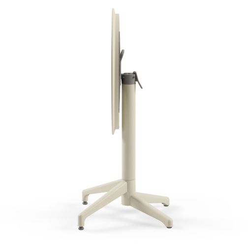 Table rabattable RIVIERA Polypropylène et aluminium Ø60xh76cm Beige - Henri Julien