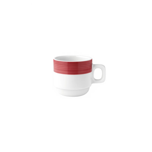 Tasse à café TANA 9cl Décor pinceau Cassis - Henri Julien