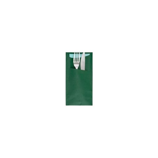 100 Sachets Kraft pour Couverts + Serviettes Vert/Vert d'eau - Henri Julien