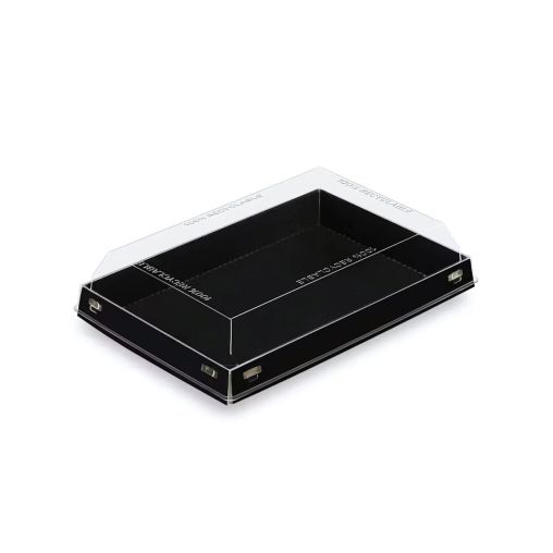 20 Boîtes Carton avec couvercles 365ml 180x125x33mm Noir - Henri Julien
