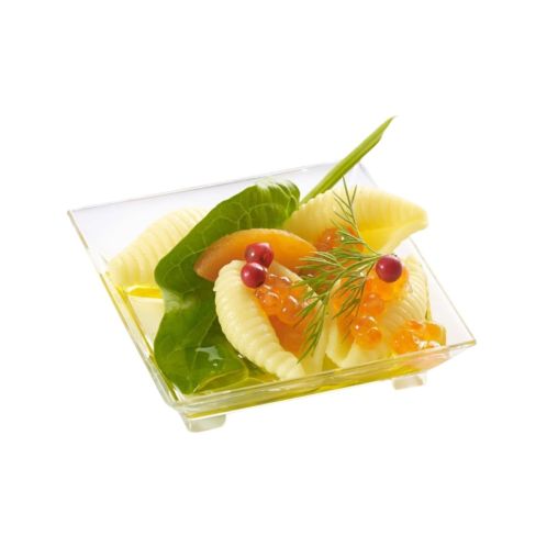 50 Mini coupelles carrées PVC 60x60x17mm Transparent - Henri Julien