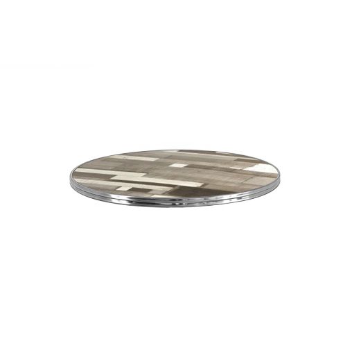 Plateau de table cerclé inox WERZALIT Ø70cm Pigalle - Henri Julien