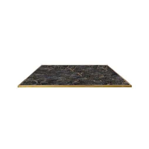 Plateau de table cerclé laiton WERZALIT 70x70cm Sienna - Henri Julien