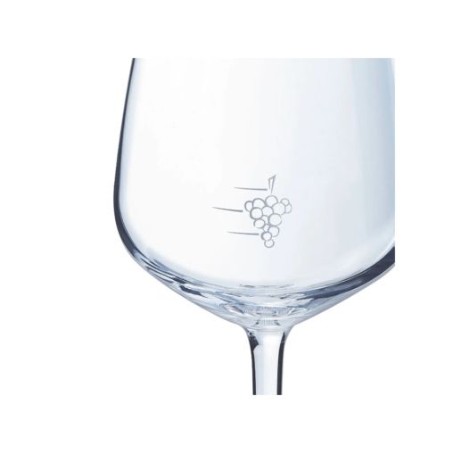 Verre à pied VINA JULIETTE 30cl Ø79xh188mm gravure grappe + 3 lignes de contenance - Prix en baisse - Henri Julien