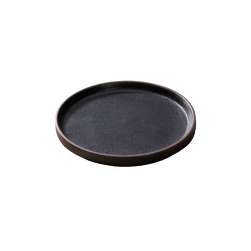 Assiette à dessert CAFÉ NOIR Porcelaine Ø150xh30mm Noir - Henri Julien