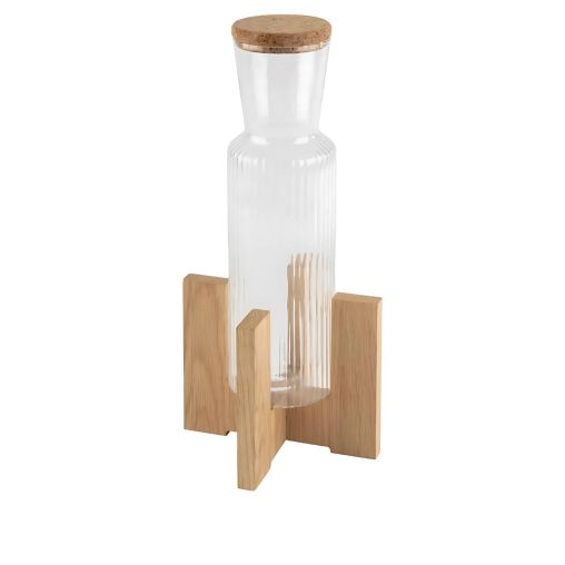 Carafe verre + Support bois VALO 0,9L - Henri Julien