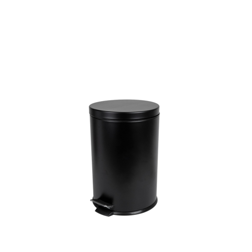 Poubelle à pédale avec réceptacle intérieur 5L Ø205x280mm Noir Acier - Henri Julien