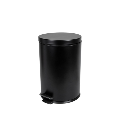 Poubelle à pédale avec réceptacle intérieur 20L Ø295x440mm Noir Acier - Henri Julien