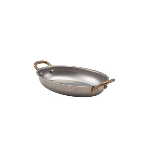 Plat ovale à oreilles VINTAGE 185x135xh33mm Inox - Henri Julien