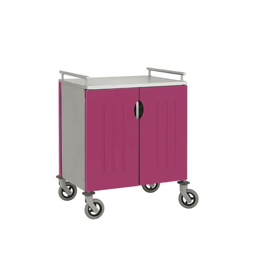 Chariot inox 4 portes 2 compartiments GN1/1 Framboise - Henri Julien