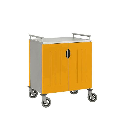 Chariot inox 4 portes 2 compartiments GN1/1 Miel - Henri Julien