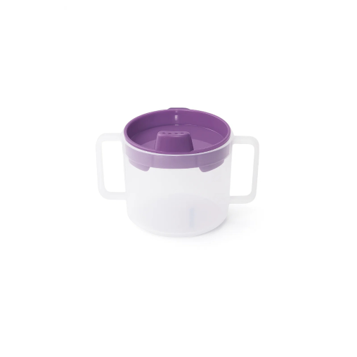 Tasse 2 anses Violet avec couvercle à bec 20cl - Henri Julien