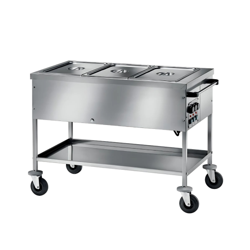 Chariot Bain-Marie chauffant Proself 3 cuves - Henri Julien