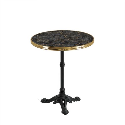 Plateau de table cerclé laiton WERZALIT Ø60cm Sienna - Henri Julien